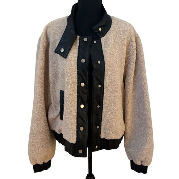 BLDWN SHERPA Blitz Teddy Jacket Lambs Leather Large - Picture 1 of 6